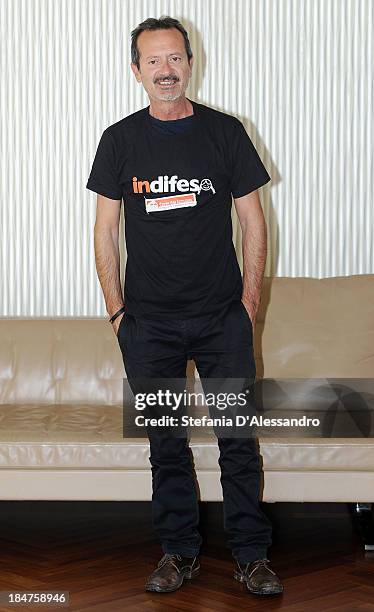 Rocco Papaleo attends "Una Piccola Impresa Meridionale" Photocall at Terrazza Martini on October 16, 2013 in Milan, Italy.