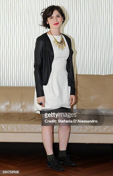 Erica Mou attends "Una Piccola Impresa Meridionale" Photocall at Terrazza Martini on October 16, 2013 in Milan, Italy.