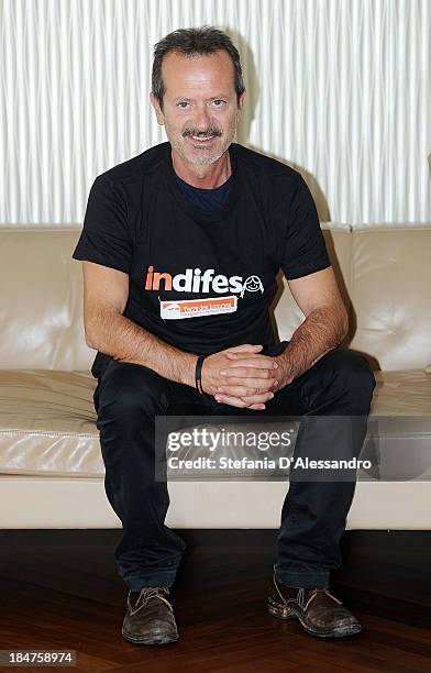 Rocco Papaleo attends "Una Piccola Impresa Meridionale" Photocall at Terrazza Martini on October 16, 2013 in Milan, Italy.