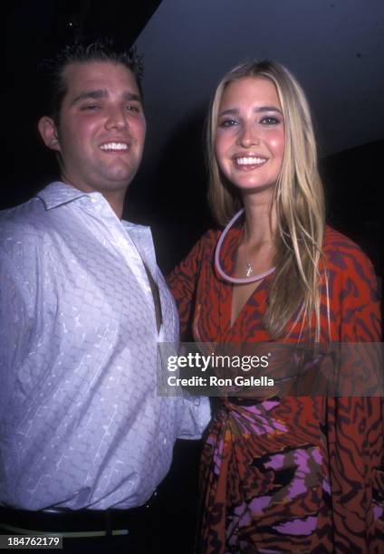 Donald Trump Jr. And Ivanka Trump attend 25th Anniversary Party for Studio 54 on April 24, 2002 in New York City.