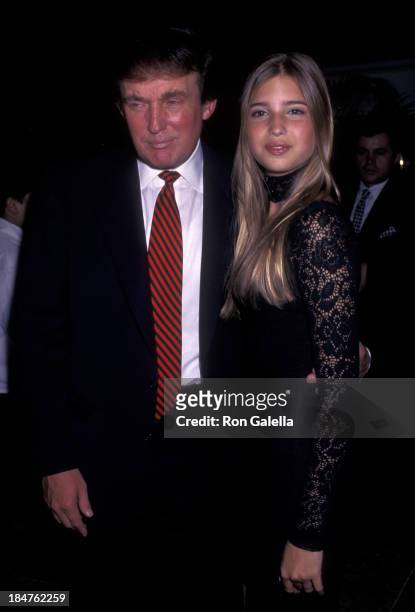 Donald Trump and Ivanka Trump attend 50th Birthday Party for Donald Trump on June 13, 1996 at Trump Tower in New York City.