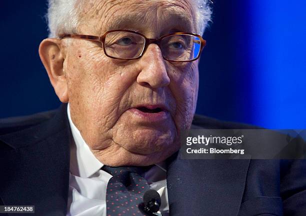Henry Kissinger, former secretary of state, speaks at the OPEC Oil Embargo +40 conference hosted by Securing America's Future Energy in Washington,...