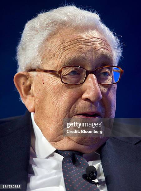 Henry Kissinger, former secretary of state, speaks at the OPEC Oil Embargo +40 conference hosted by Securing America's Future Energy in Washington,...