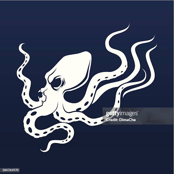 kraken - sea monster stock illustrations