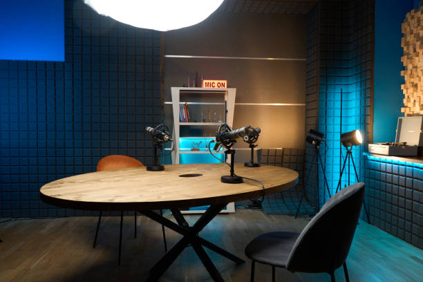 podcast studio - podcast stock pictures, royalty-free photos & images