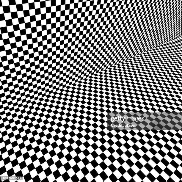 Check Pattern Floow Black And White Checkered Pattern Floor And Wall In Perspective High ...