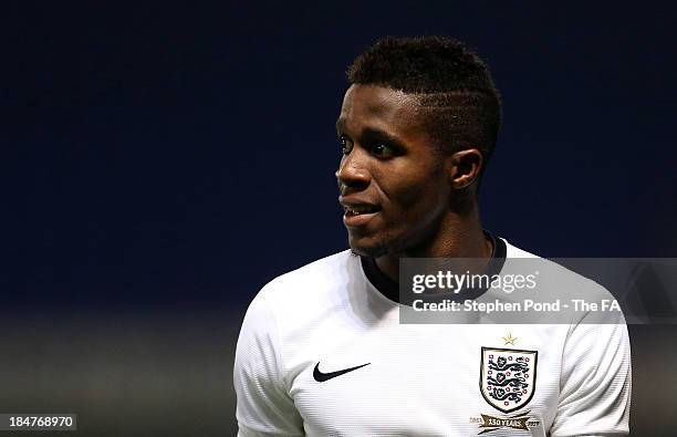 Wilfried Zaha of England during the 2015 UEFA European U21 Championships Qualifying Group One match between England U21 and Lithuania U21 at Portman...