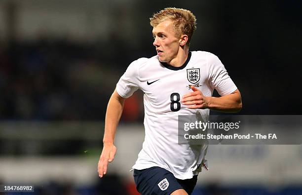 James Ward-Prowse of England during the 2015 UEFA European U21 Championships Qualifying Group One match between England U21 and Lithuania U21 at...