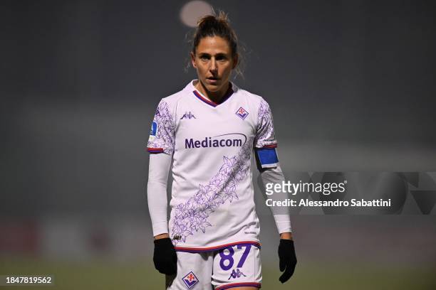 Verónica Boquete of Fiorentina looks on during the Women Serie A match between Sassuolo and Fiorentina on December 11, 2023 in Sassuolo, Italy.