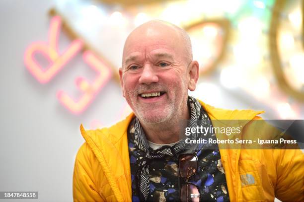 Musician/artist Michael Stipe attends the press conference to present his exhibition "I have lost and I have been lost but for now I'm flying high"...