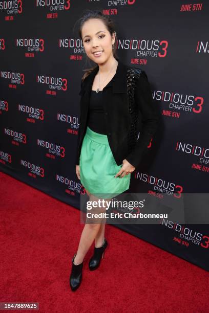 Aneliz Aguilar seen at Gramercy Pictures presents the world premiere of "Insidious: Chapter 3" held at TCL Chinese Theatre on Thursday, June 4 in...