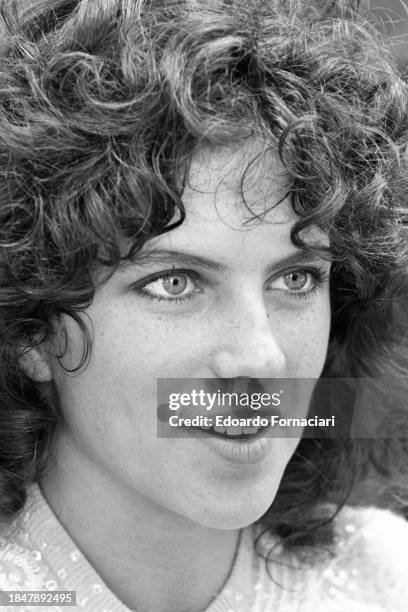 French actress Clio Goldsmith during the filming of 'La Caduta degli Angeli Ribelli' by Marco Tullio Giordana, Rome, August 03, 1981.