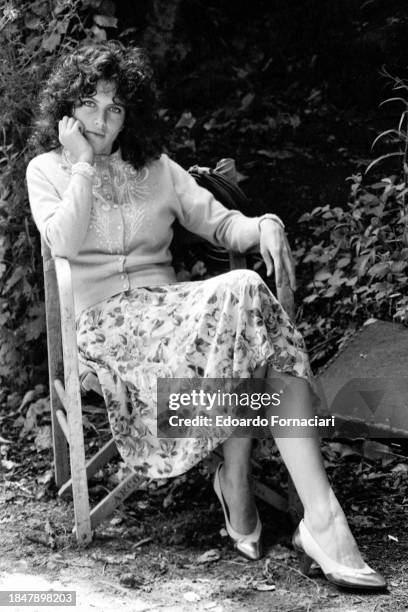 French actress Clio Goldsmith during the filming of 'La Caduta degli Angeli Ribelli' by Marco Tullio Giordana, Rome, August 03, 1981.