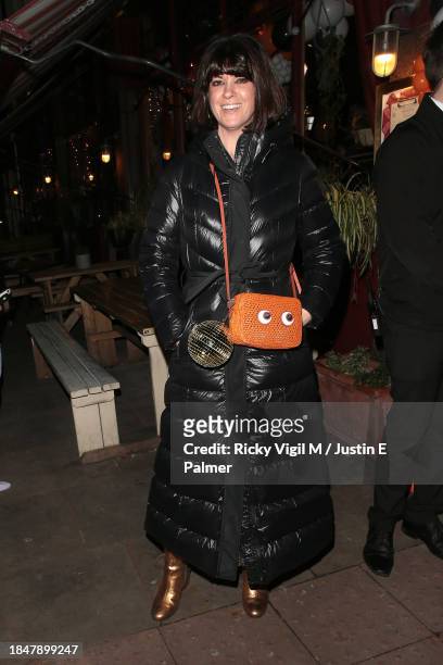 Dawn O'Porter seen attending Children with Cancer Christmas Quiz at The Kings Arms on December 11, 2023 in London, England.