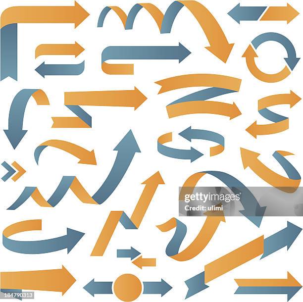 arrows - curved arrows stock illustrations