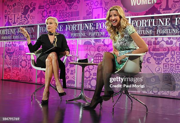 Mika Brzezinski and founder of Spanx Sara Blakely speak onstage at the FORTUNE Most Powerful Women Summit on October 16, 2013 in Washington, DC.