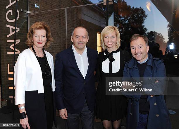 Julia Peyton-Jones, Victor Pinchuk, Elena Pinchuk and Tony Chambers attend the Future Generation Art Prize launch party at the new Serpentine Sackler...