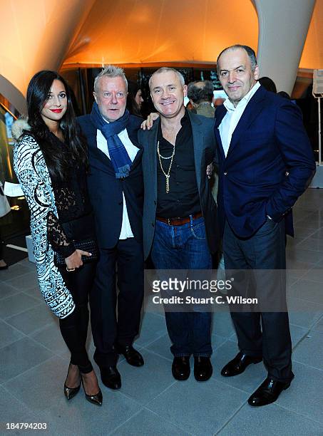 Roxie Nafousi, Eckhard Schneider, Damien Hirst and Victor Pinchuk attend the Future Generation Art Prize launch party at the new Serpentine Sackler...