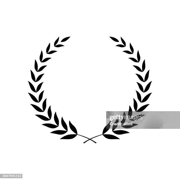 illustrations, cliparts, dessins animés et icônes de couronne de laurier - laurier
