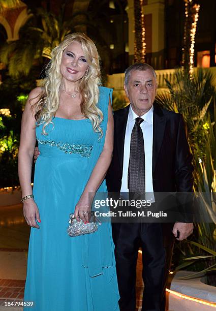 Alessandra Canale and Antonio Caliendo attend the Golden Foot Award 2013 ceremony at Monte-Carlo Bay Hotel on October 16, 2013 in Monte-Carlo, Monaco.