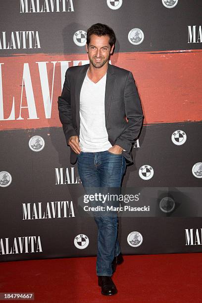 Actor Frederic Diefenthal attends the 'Malavita' premiere on October 16, 2013 in Roissy-en-France, France.