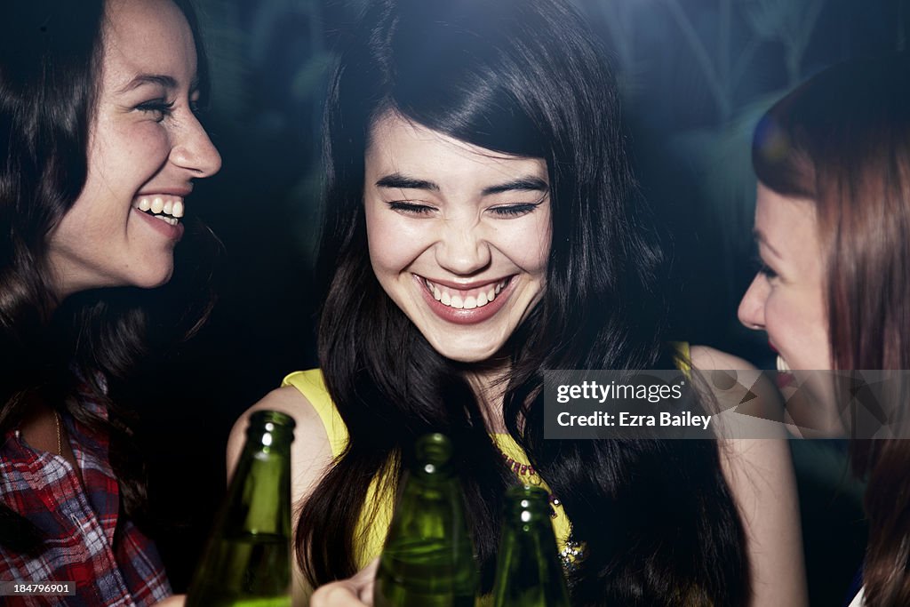 Girls celebrating at a party