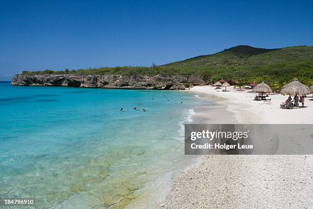 grote knip beach - insel curaçao stock-fotos und bilder