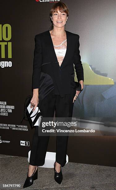 Stefania Rocca attends the preview of film "Adriano Olivetti. La forza di un sogno" on October 16, 2013 in Milan, Italy.
