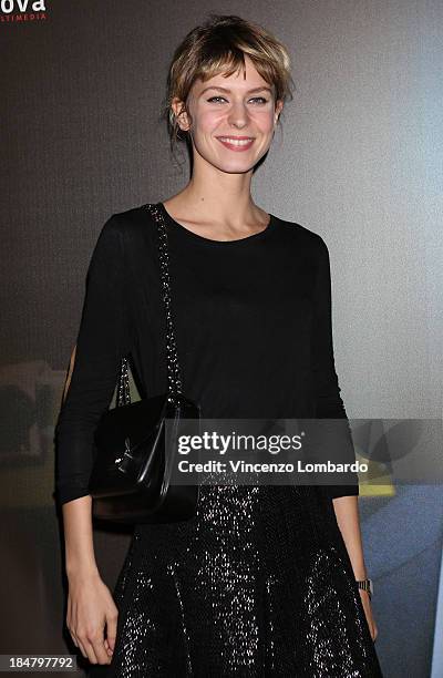 Elena Radonicich attends the preview of film "Adriano Olivetti. La forza di un sogno" on October 16, 2013 in Milan, Italy.