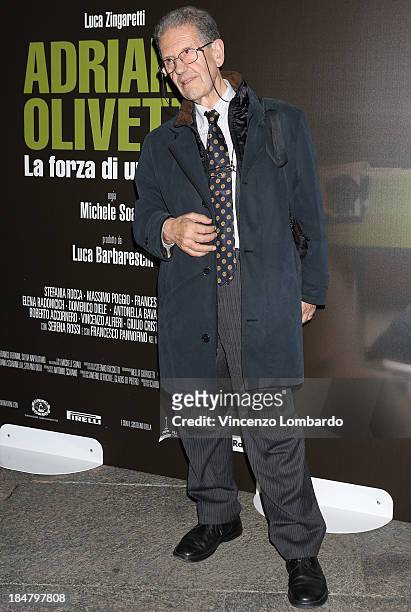 Salvatore Settis attends the preview of film "Adriano Olivetti. La forza di un sogno" on October 16, 2013 in Milan, Italy.