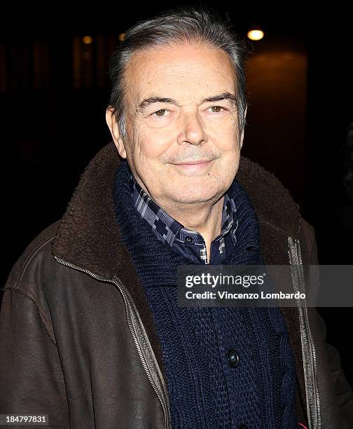 Mauro Pagani attends the preview of film "Adriano Olivetti. La forza di un sogno" on October 16, 2013 in Milan, Italy.