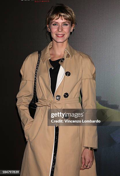 Elena Radonicich attends the preview of film "Adriano Olivetti. La forza di un sogno" on October 16, 2013 in Milan, Italy.