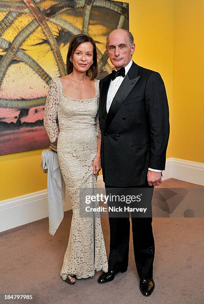 Almine Rech and Bernard Ruiz-Picasso attend Mimi Foundation "The Power of Love" gala dinner and auction at Sotheby's on October 16, 2013 in London,...