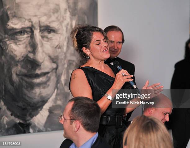 Tracey Emin attends Mimi Foundation "The Power of Love" gala dinner and auction at Sotheby's on October 16, 2013 in London, England.