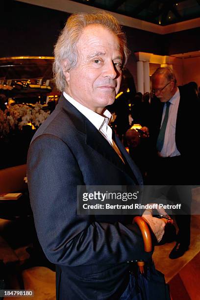 Franz Olivier Giesbert attend the Jean-Paul Moureau book signing for 'Soigner Autrement' at Hotel Park Hyatt Paris Vendome on October 16, 2013 in...