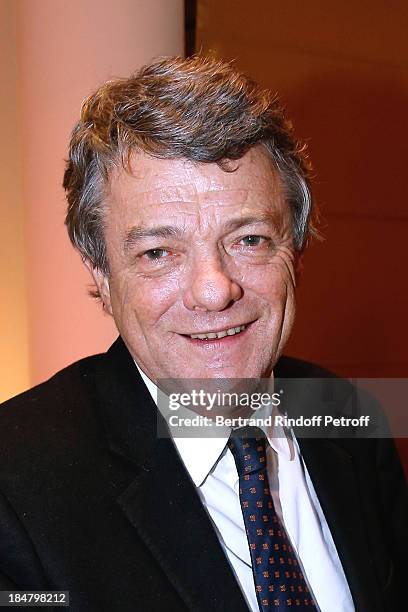 Politician Jean-Louis Borloo attend the Jean-Paul Moureau book signing for 'Soigner Autrement' at Hotel Park Hyatt Paris Vendome on October 16, 2013...