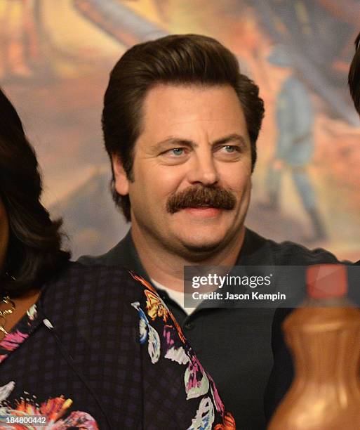 Nick Offerman attends the NBC "Parks And Recreation" 100th Episode Celebration at CBS Studios - Radford on October 16, 2013 in Studio City,...