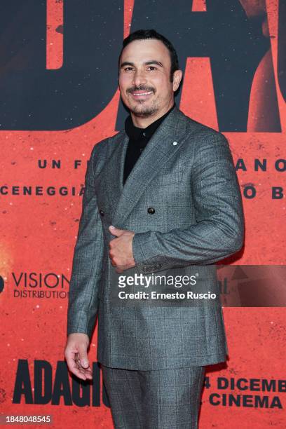 Francesco Di Leva attends the red carpet for the movie "Adagio" at The Space Parco De Medici on December 11, 2023 in Rome, Italy.