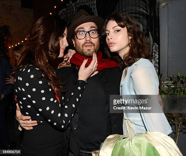 Liv Tyler, Sean Lennon and Charlotte Kemp Muhl attend a performance benefitting David Lynch Foundation at Electric Lady Studio on October 16, 2013 in...