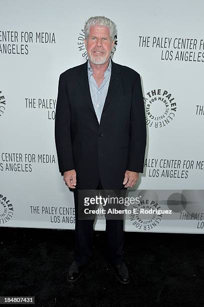 Actor Ron Perlman arrives at The Paley Center for Media's 2013 benefit gala honoring FX Networks with the Paley Prize for Innovation & Excellence at...