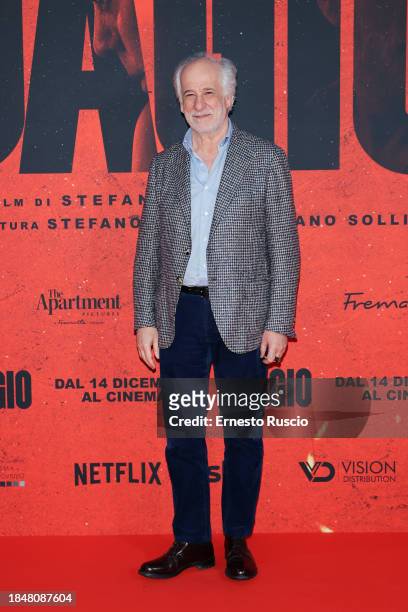 Toni Servillo attends the red carpet for the movie "Adagio" at The Space Parco De Medici on December 11, 2023 in Rome, Italy.