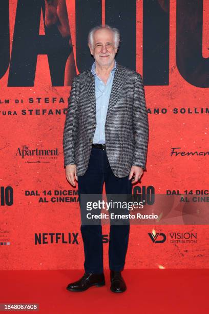 Toni Servillo attends the red carpet for the movie "Adagio" at The Space Parco De Medici on December 11, 2023 in Rome, Italy.