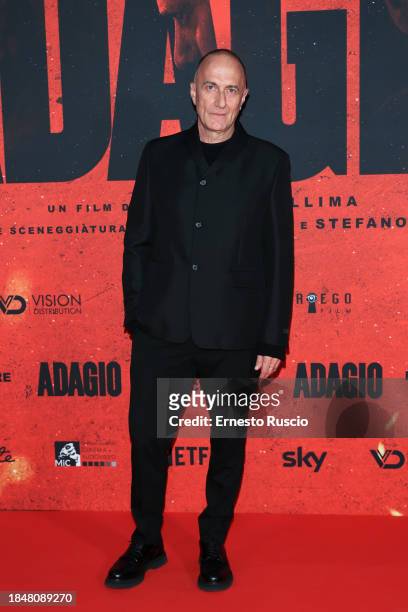 Director Stefano Sollima attends the red carpet for the movie "Adagio" at The Space Parco De Medici on December 11, 2023 in Rome, Italy.