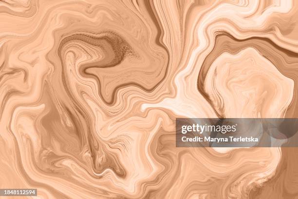 universal background with paint streaks. fluid background. abstract background. background with paints. color trend 2024 is peach fuzz. peach background. - dark fruit ink stock pictures, royalty-free photos & images