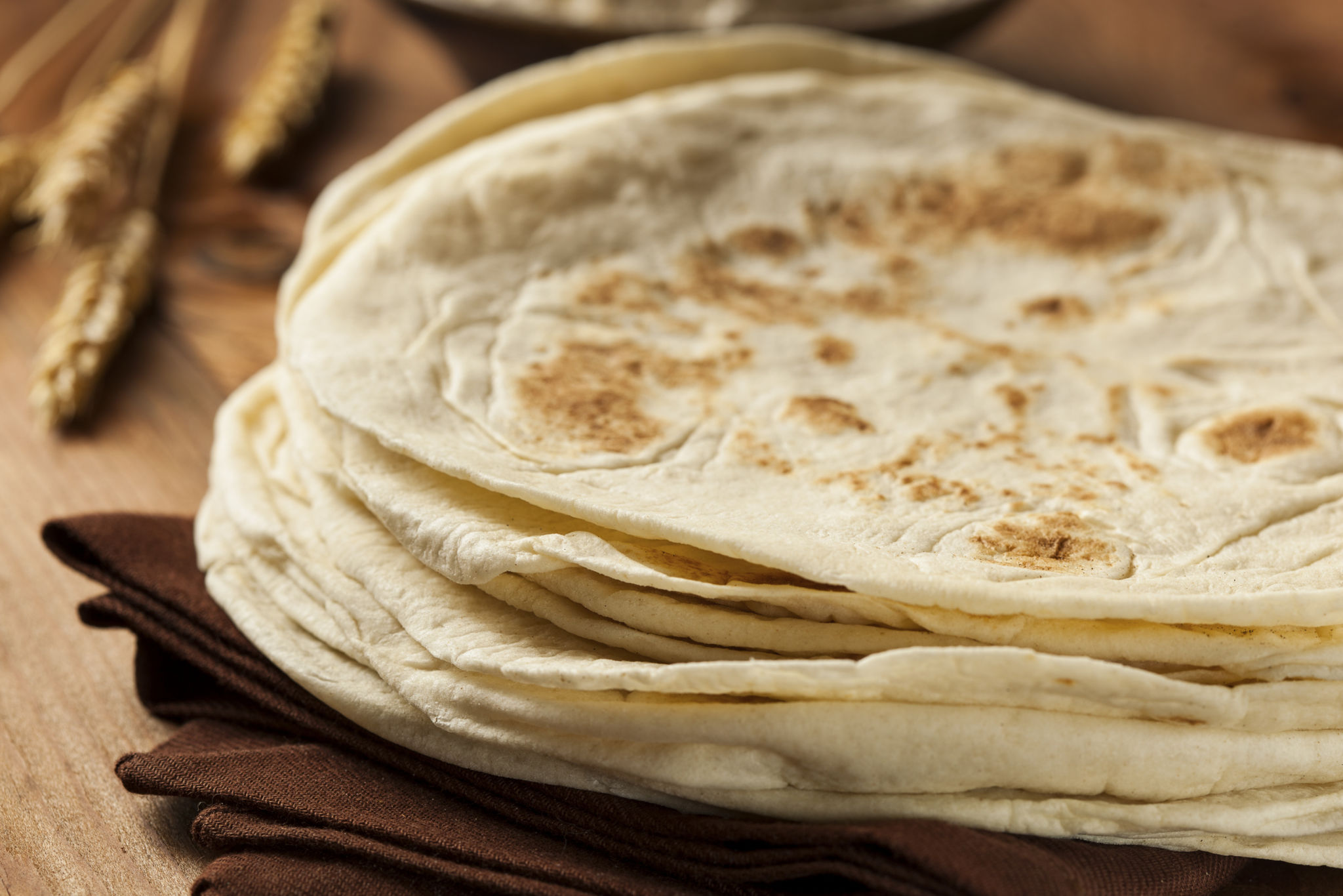 Stack of Homemade Flour Tortillas Stack of Homemade Flour Tortillas