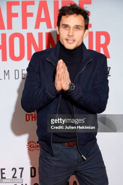 Fabian Wolfrom attends the "Une Affaire D'Honneur" premiere at Cinema UGC Normandie on December 11, 2023 in Paris, France.