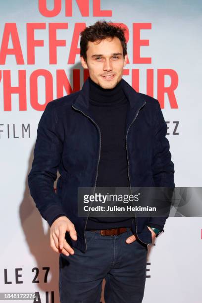 Fabian Wolfrom attends the "Une Affaire D'Honneur" premiere at Cinema UGC Normandie on December 11, 2023 in Paris, France.