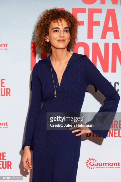 Leïla Slimani attends the "Une Affaire D'Honneur" premiere at Cinema UGC Normandie on December 11, 2023 in Paris, France.