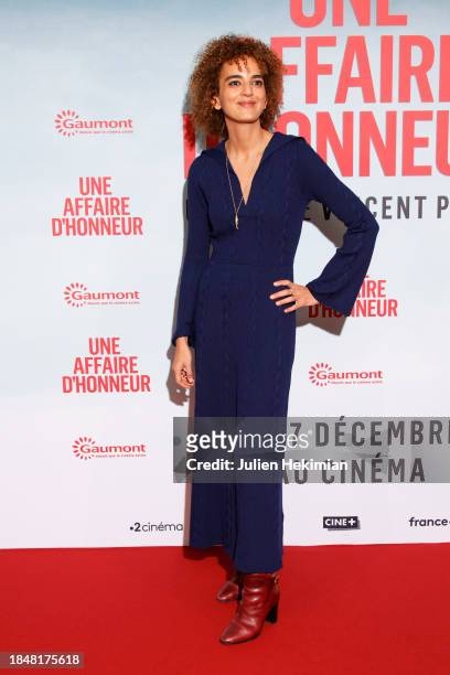 Leïla Slimani attends the "Une Affaire D'Honneur" premiere at Cinema UGC Normandie on December 11, 2023 in Paris, France.