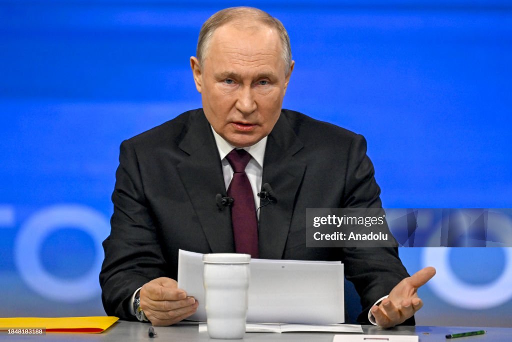 Putin Questions Russian President Vladimir Putin attends annual special televised ...